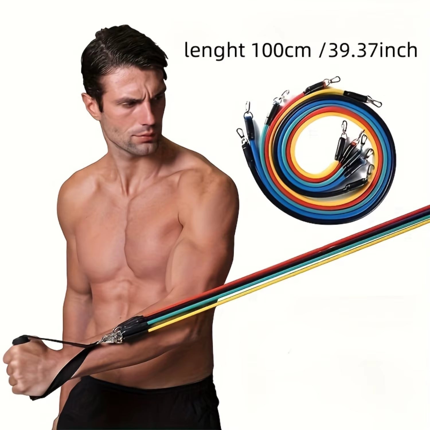 11Pcs/Set TPE Resistance Bands Set