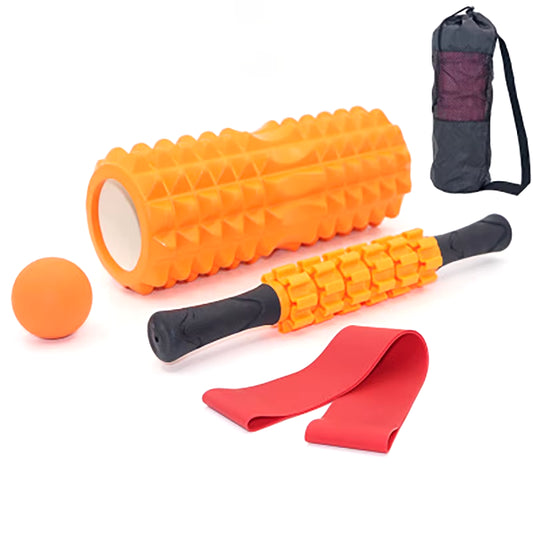 5 Set Yoga Column Foam Yoga Pilates Fitness Foam Roller Sports Train Gym Massage Exercise Relax Foam Rolls Massage Ball Spiky